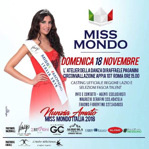 Miss Mondo Lazio al via la seconda tappa