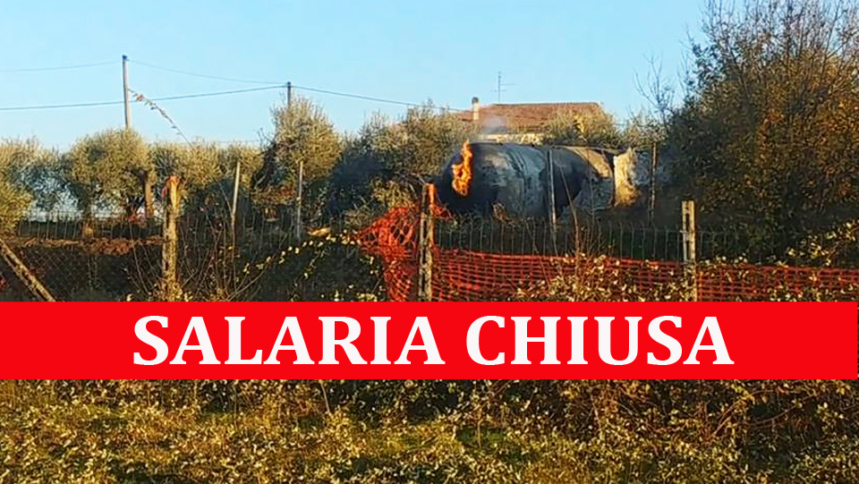 SALARIA CHIUSA – Oggi dalle 9 per rimozione autocisterna (le info)